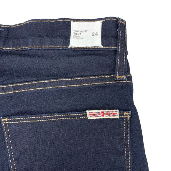 HUDSON Jeans High Waisted Tilda Straight Leg Jean Sz 24 Navy - Picture 8 of 8